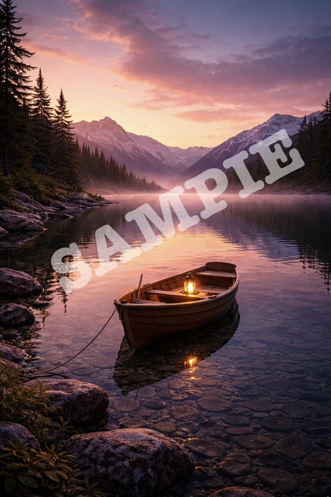 幻想の夜空と湖 スマホ壁紙セット(10枚)