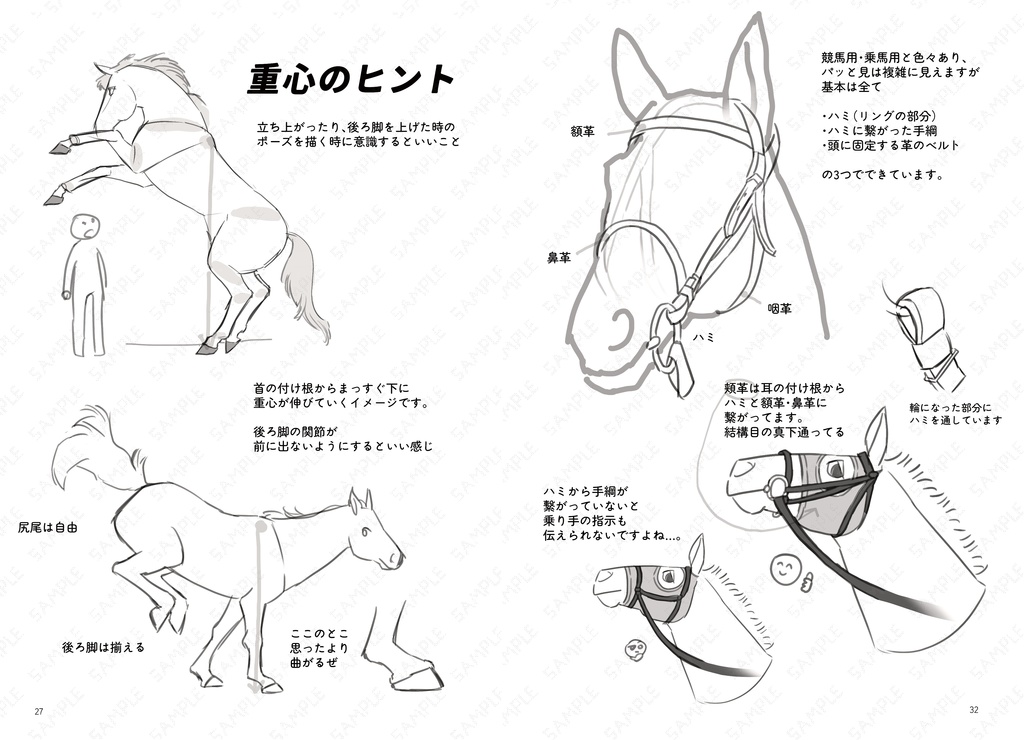 【電子版】馬と牛を描きたくなる本