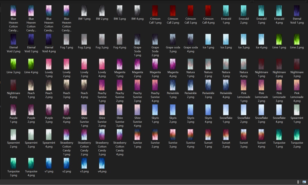 Ice Crystal Hair Texture