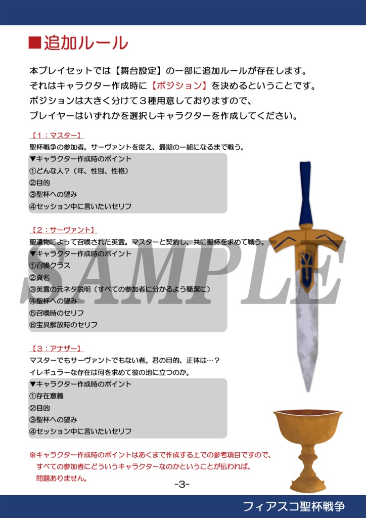 【フィアスコプレイセット】フィアスコ聖杯戦争