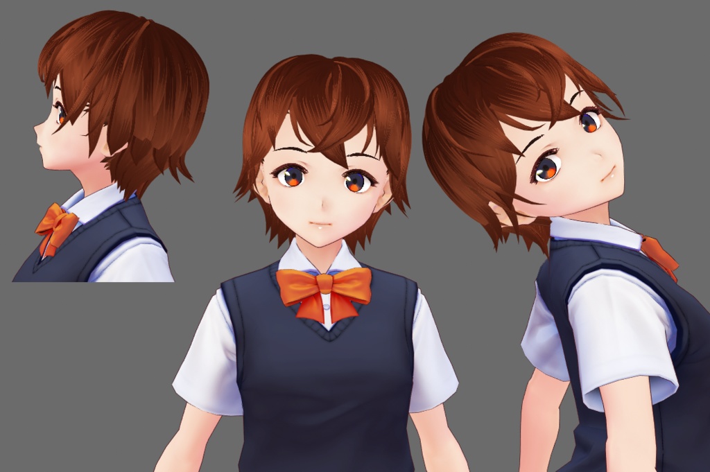 [FREE VROID TEXTURE] Short hair preset and texture
