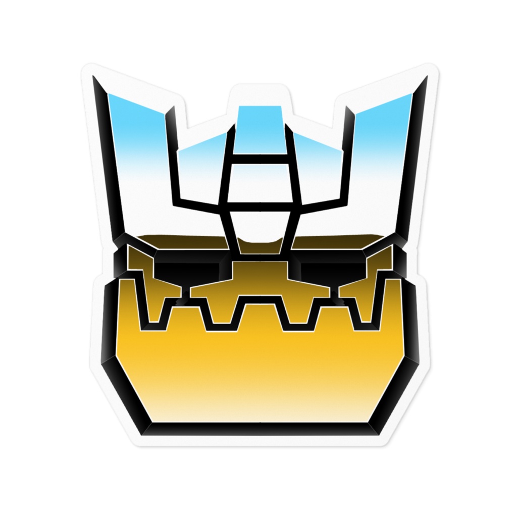 某ロボ風エムブレムステッカー