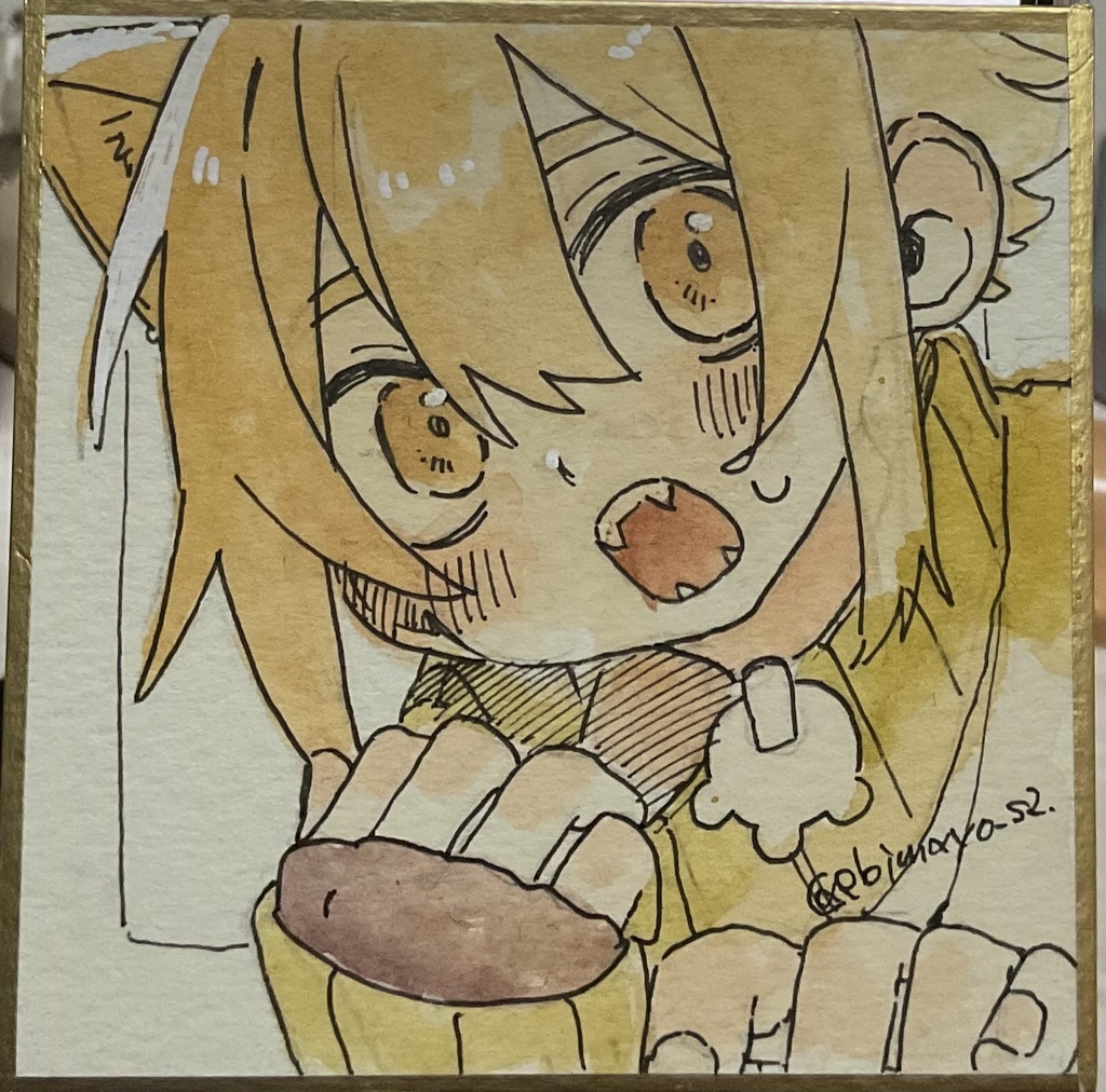 7.6×7.6 豆色紙 イラスト