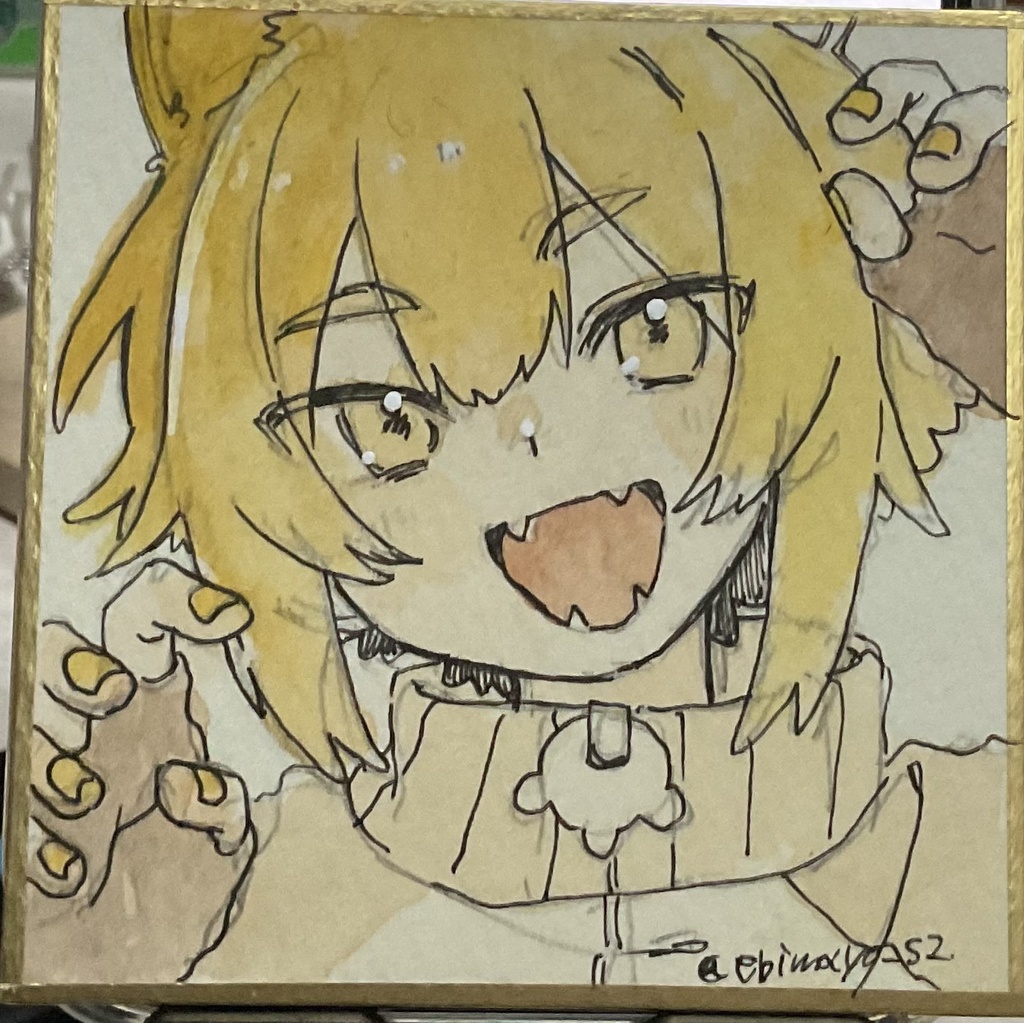 7.6×7.6 豆色紙イラスト