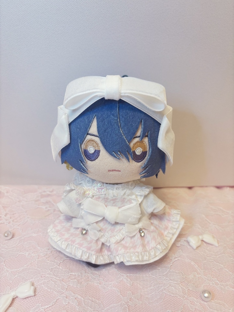 リボンエプロンワンピース 16cm ぬい服