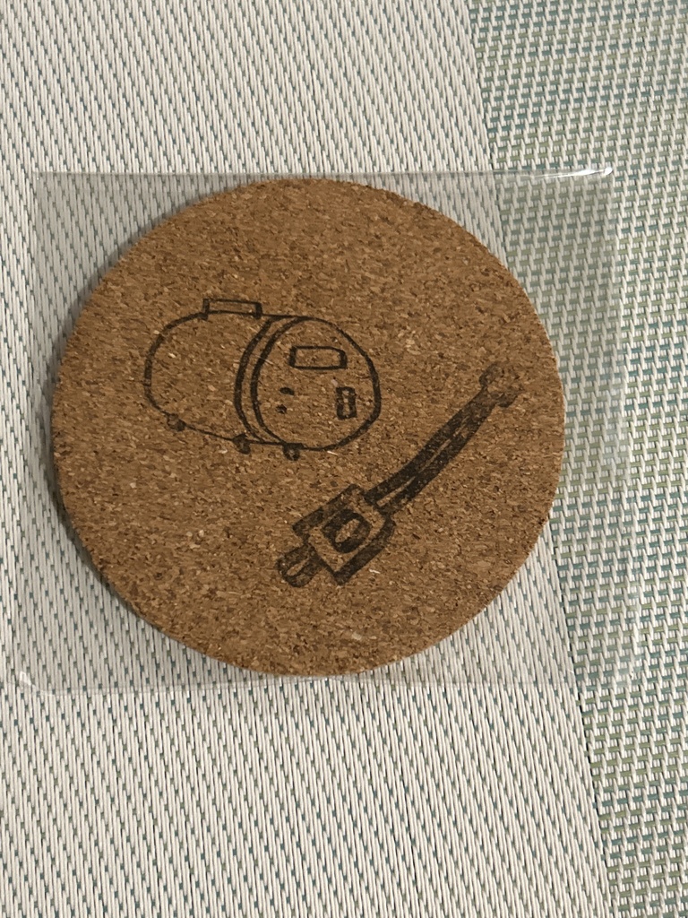 イラストコルクコースター(測定器)