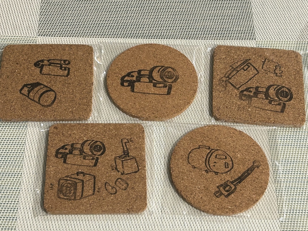 イラストコルクコースター(測定器)