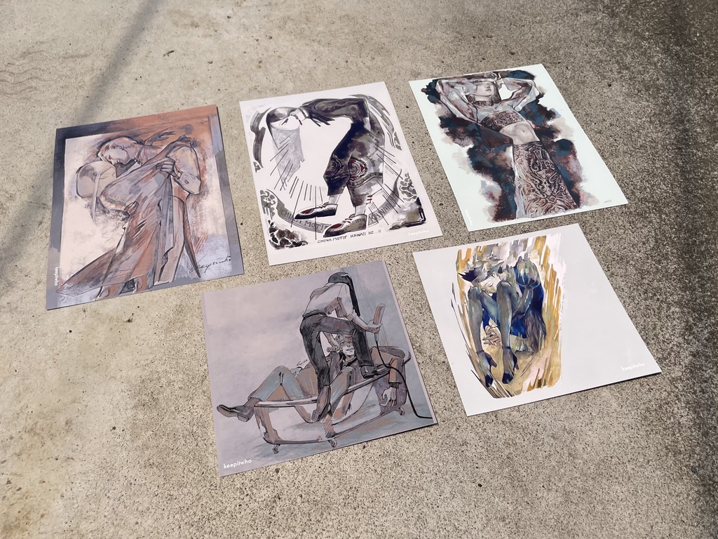 イラストカード-砂上の楼閣に於けるワルツ