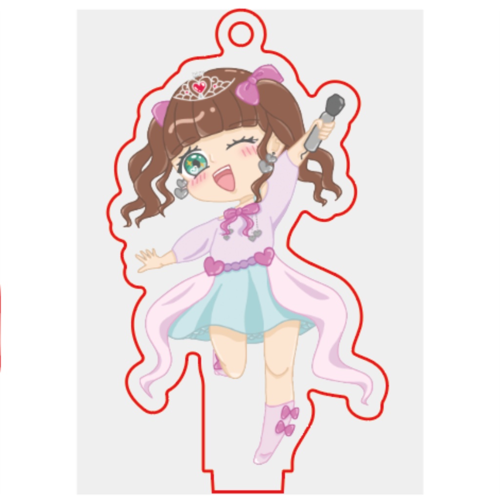 マイクを投げそうなみおんのスタンド付きアクキー