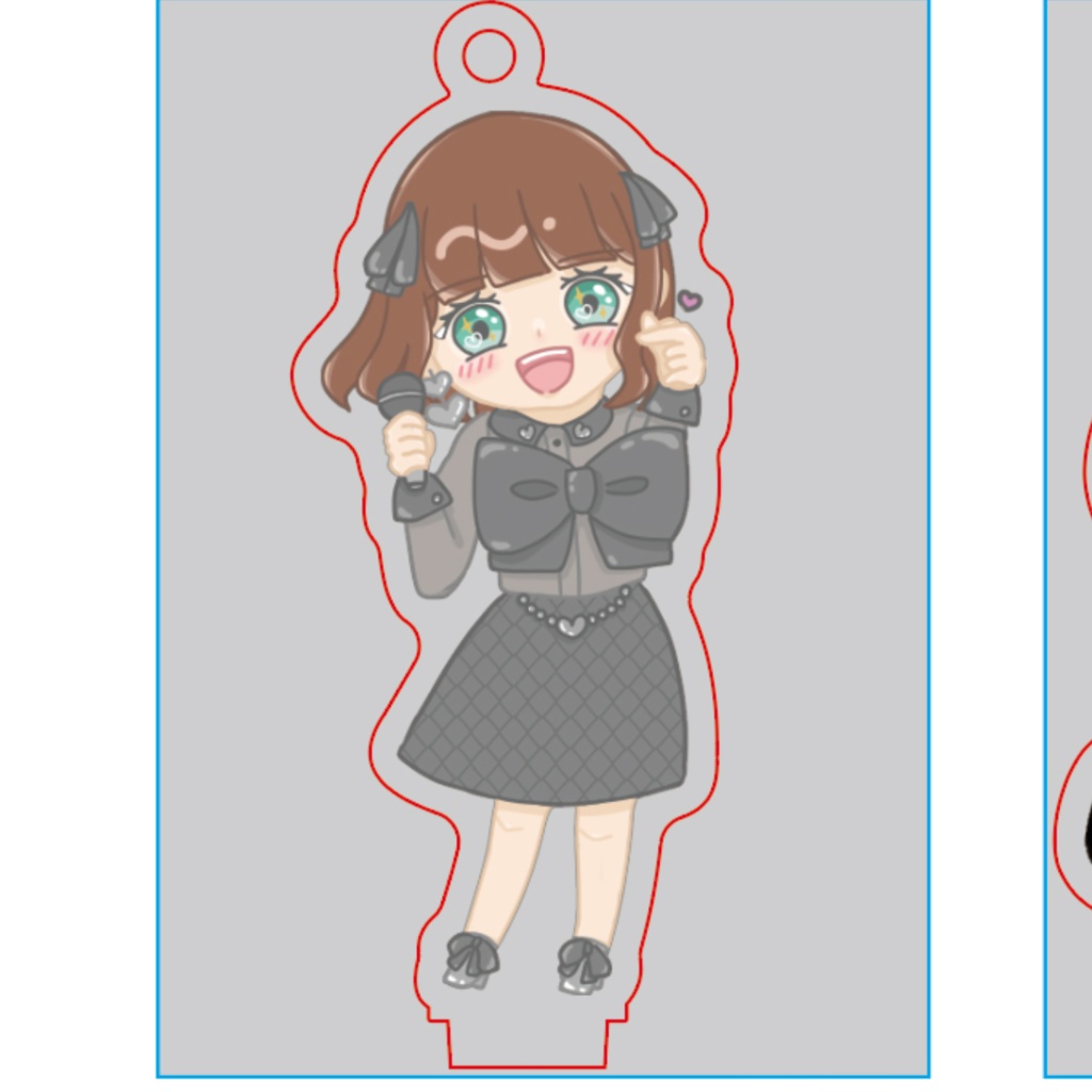 ライブ衣装のボブみおん  スタンド付きアクキー