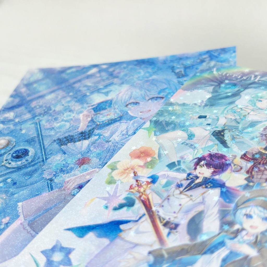 ホロ加工ポストカード (キービジュアル/表紙フィリア/緑双子チョコレート)