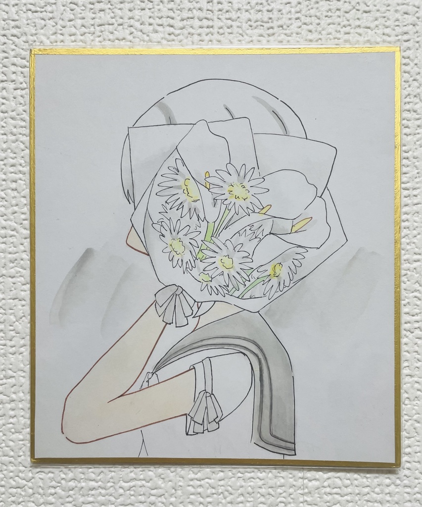 白いガーベラの花束