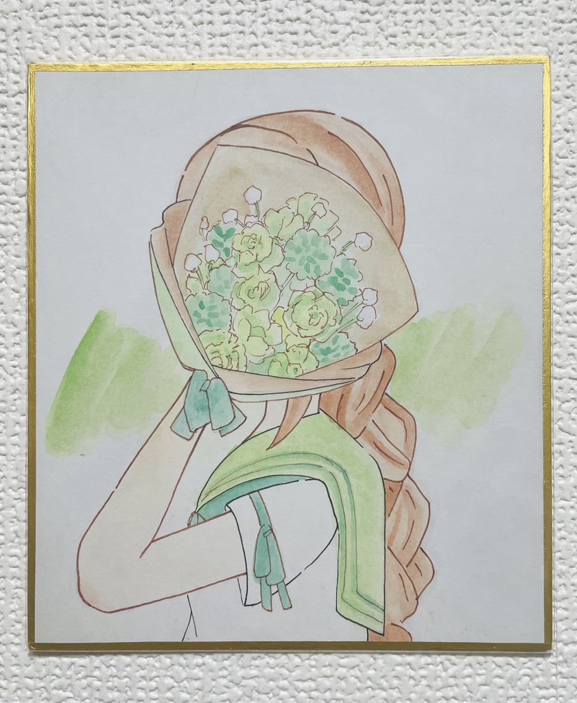 緑色のバラの花束