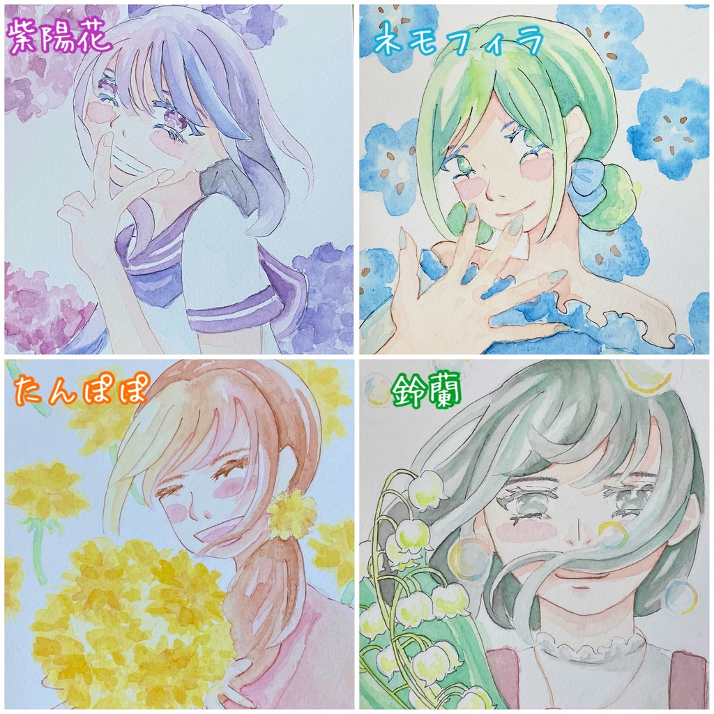 イラスト原画 色紙サイズ