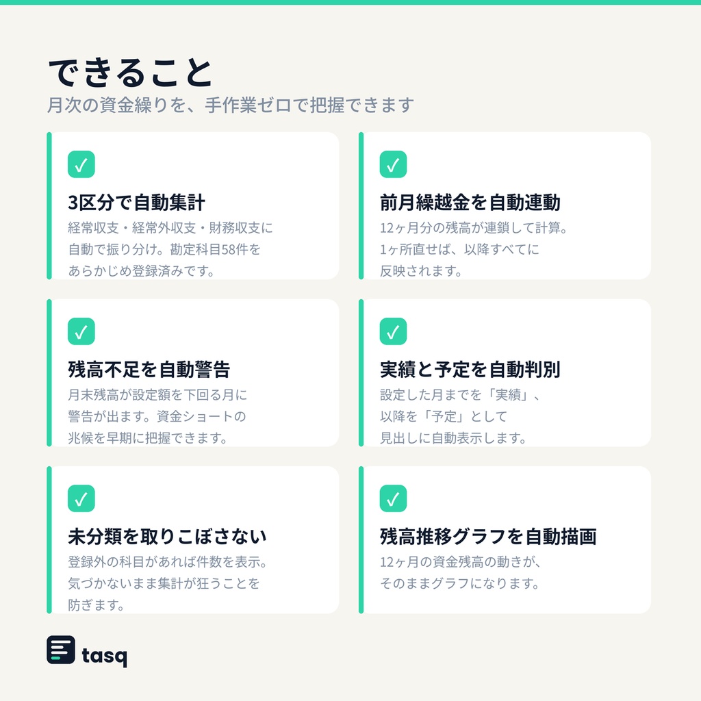 【Excel完成品】資金繰り表 自動作成ツール