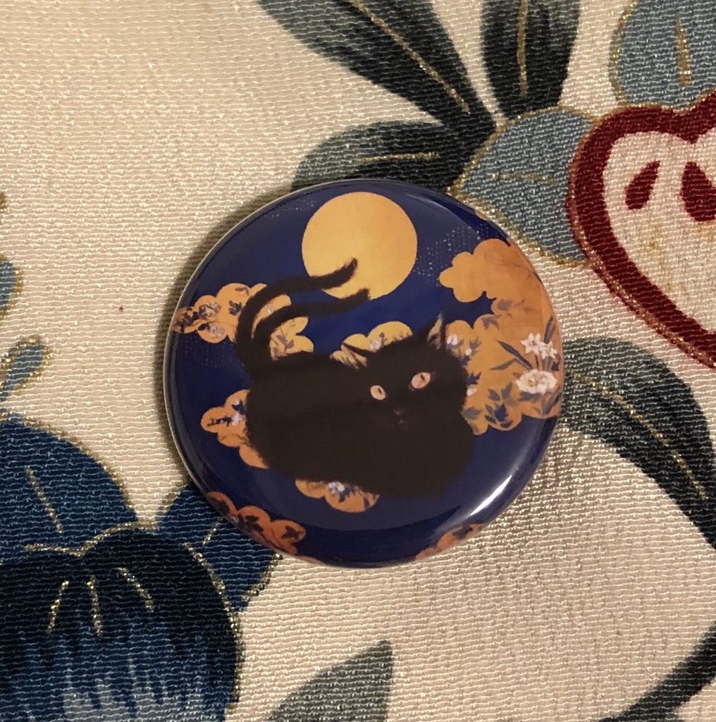 【缶バッチ】黒猫又