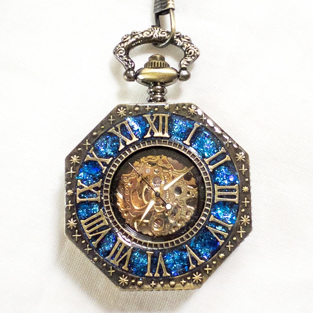 手巻き式懐中時計　オクタゴン