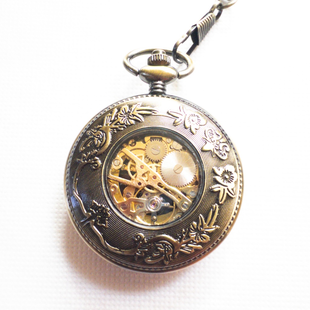 受注再販 装飾手巻き式懐中時計 魔法陣 星