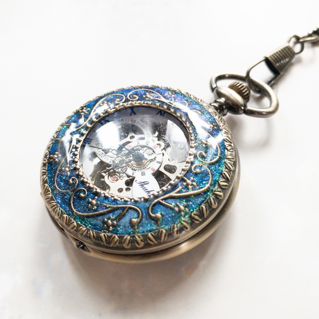 受注再販 装飾手巻き式懐中時計 金平糖の精