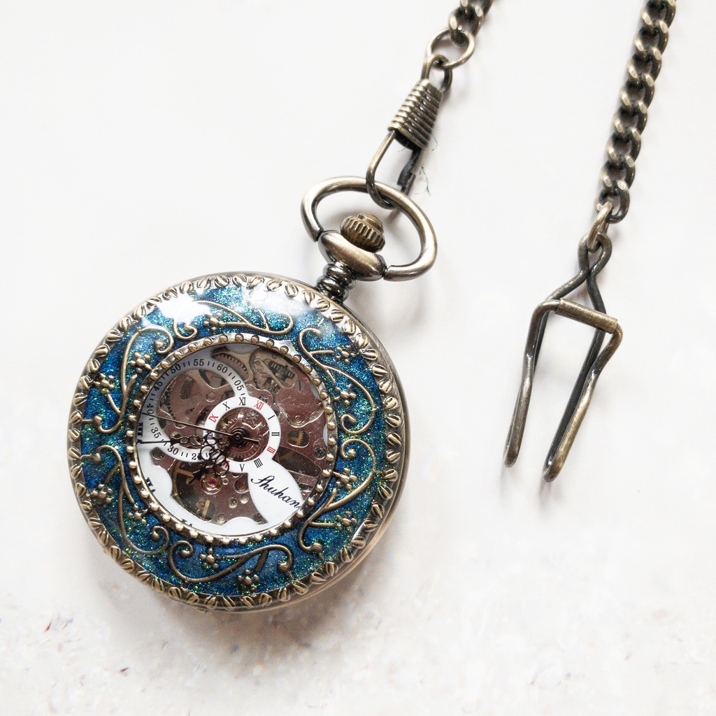 受注再販 装飾手巻き式懐中時計 金平糖の精