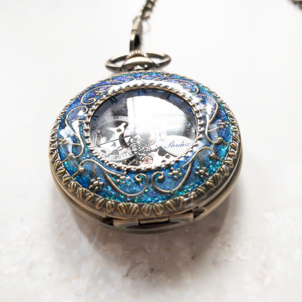 受注再販 装飾手巻き式懐中時計 金平糖の精