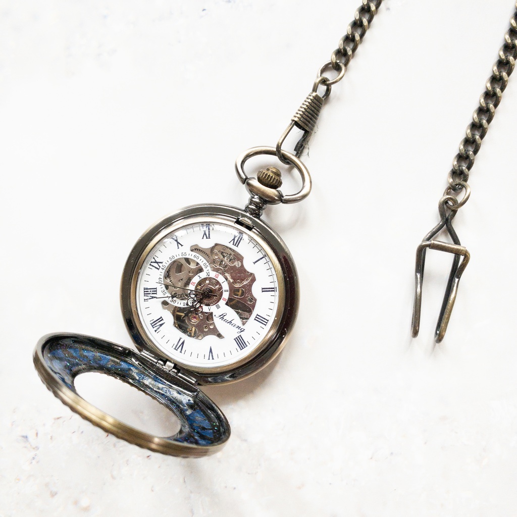 受注再販 装飾手巻き式懐中時計 金平糖の精