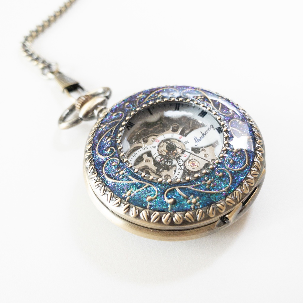 受注再販 装飾手巻き式懐中時計 金平糖の精