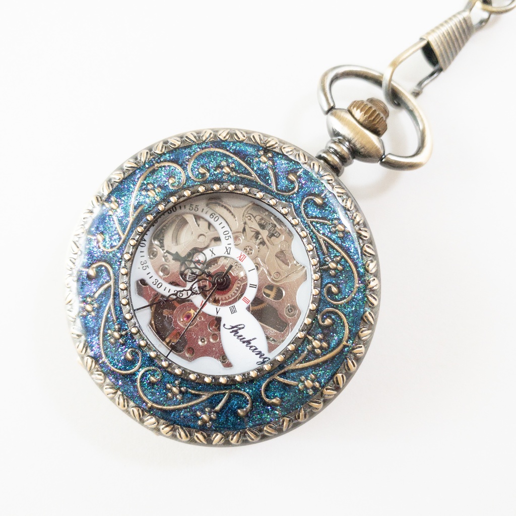 受注再販 装飾手巻き式懐中時計 金平糖の精