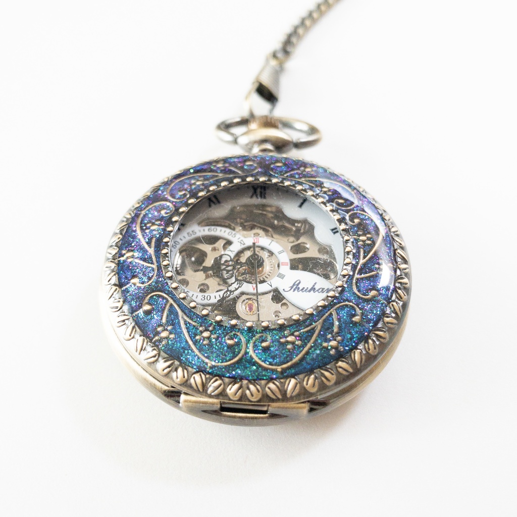 受注再販 装飾手巻き式懐中時計 金平糖の精