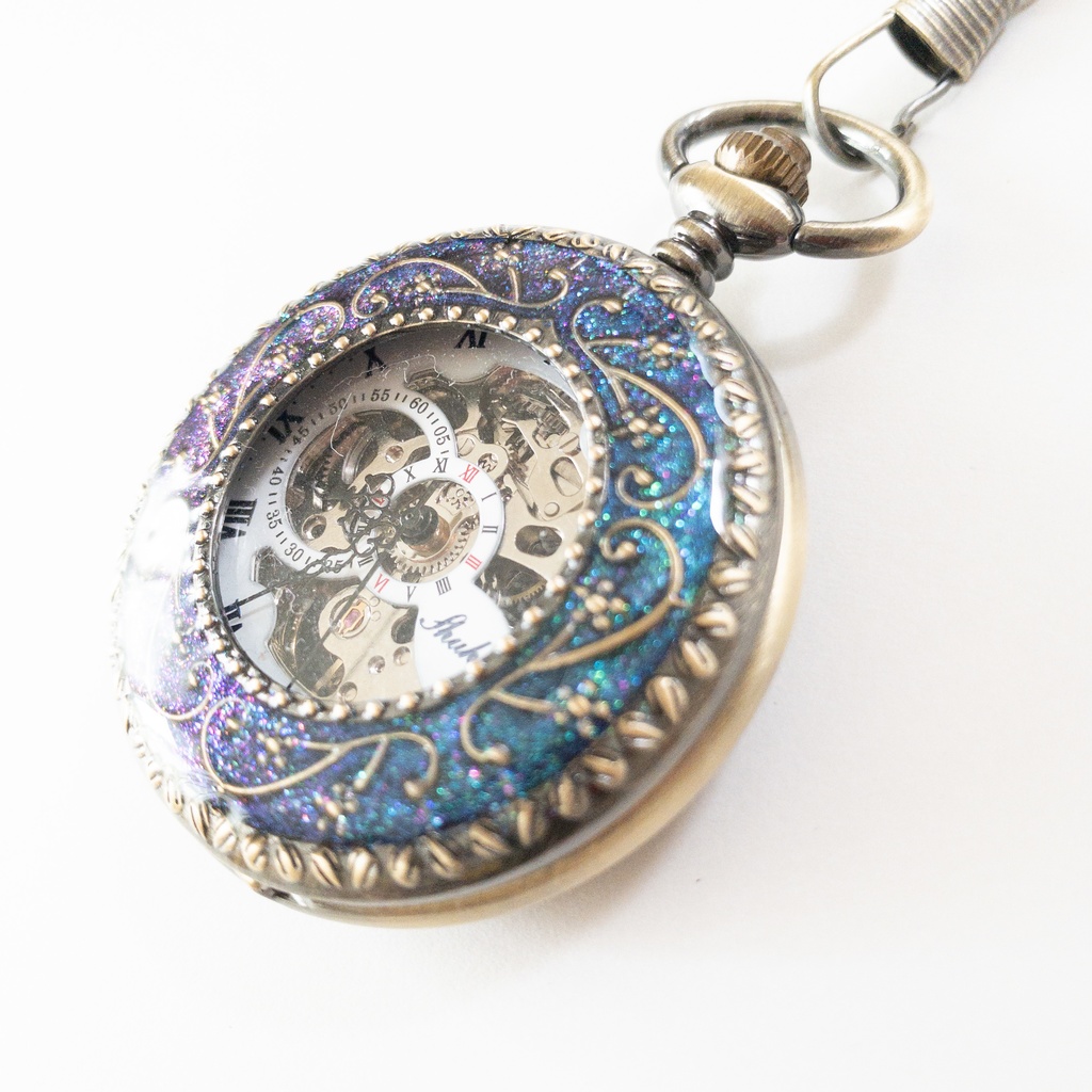 受注再販 装飾手巻き式懐中時計 金平糖の精