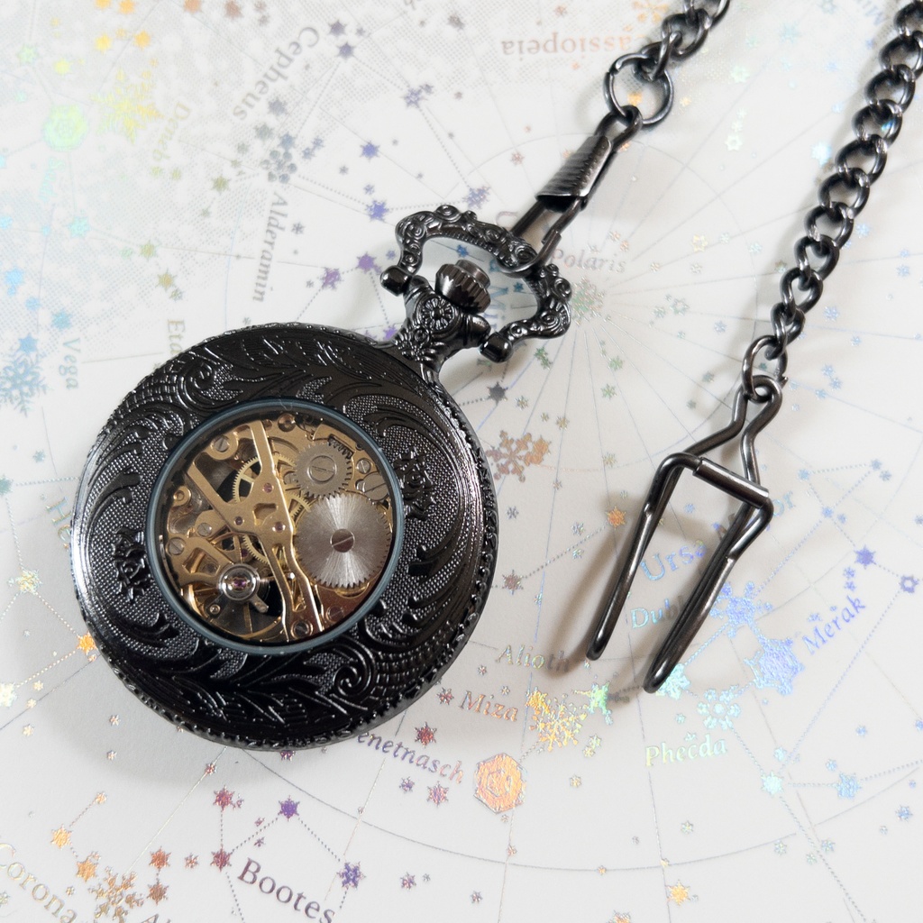 装飾手巻き式懐中時計 天球儀