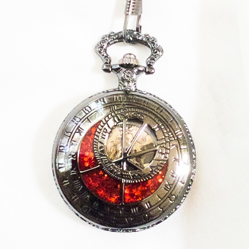 手巻き式懐中時計　天球儀　赤の章