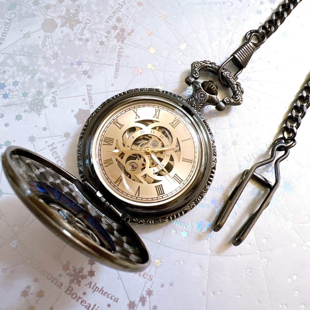 装飾手巻き式懐中時計 天球儀