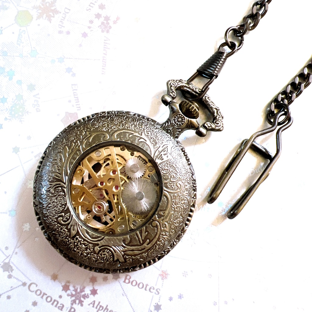 装飾手巻き式懐中時計 天球儀