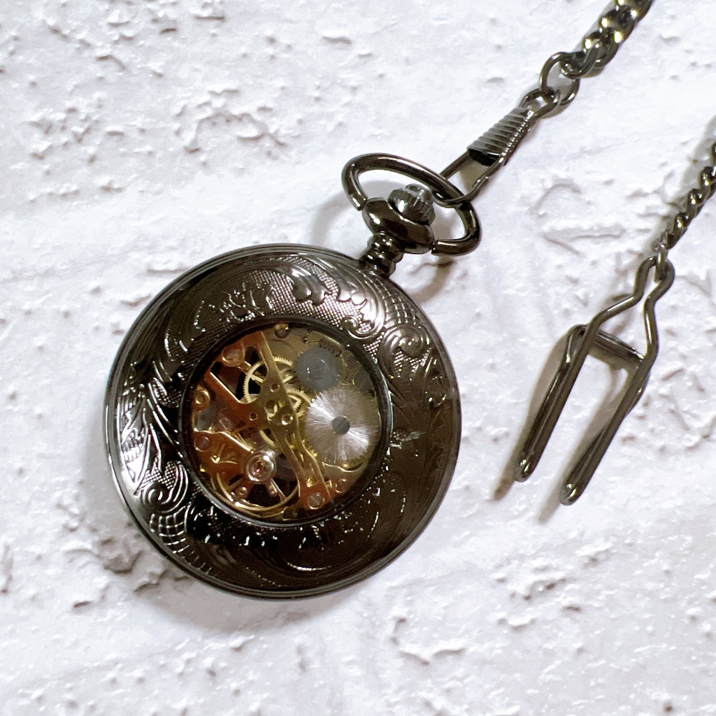 受注再販 装飾手巻き式懐中時計 MOON