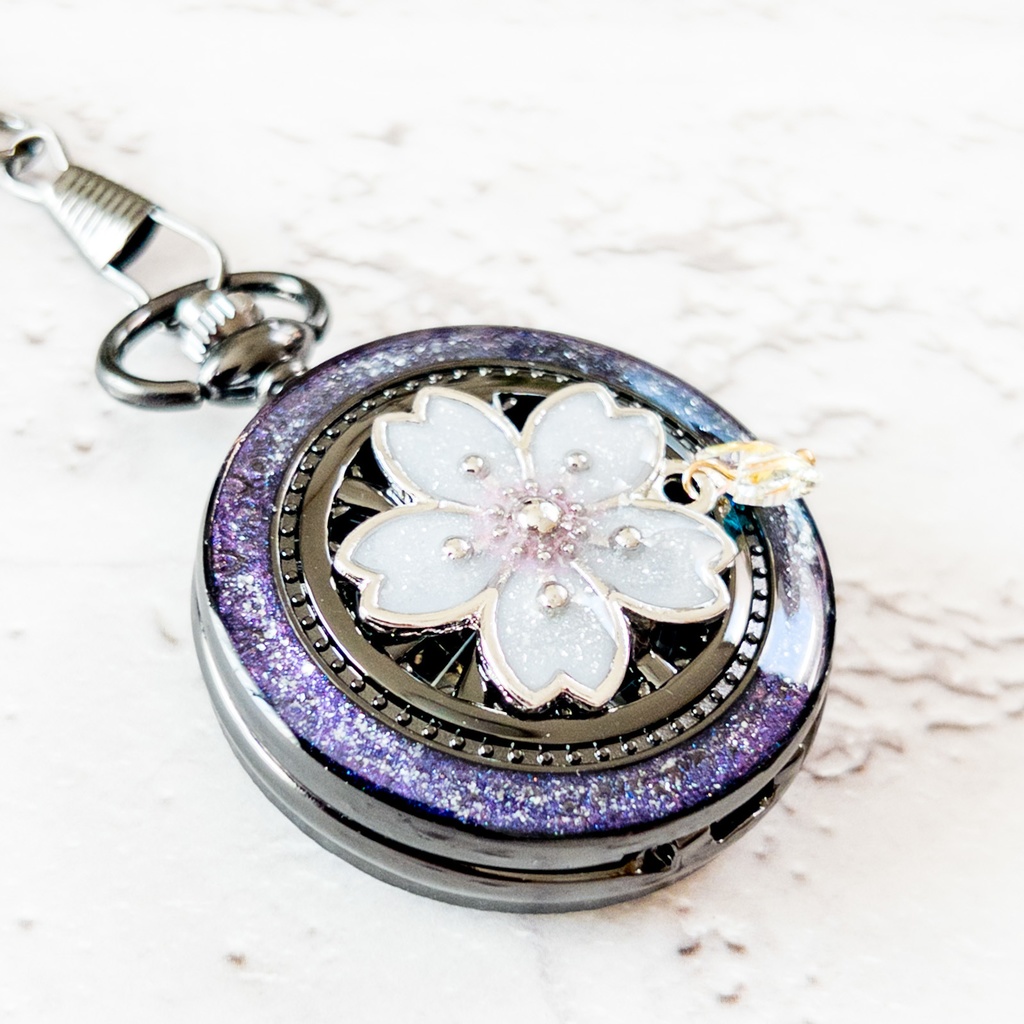 手巻き式懐中時計 夜桜 (仕様変更有り)