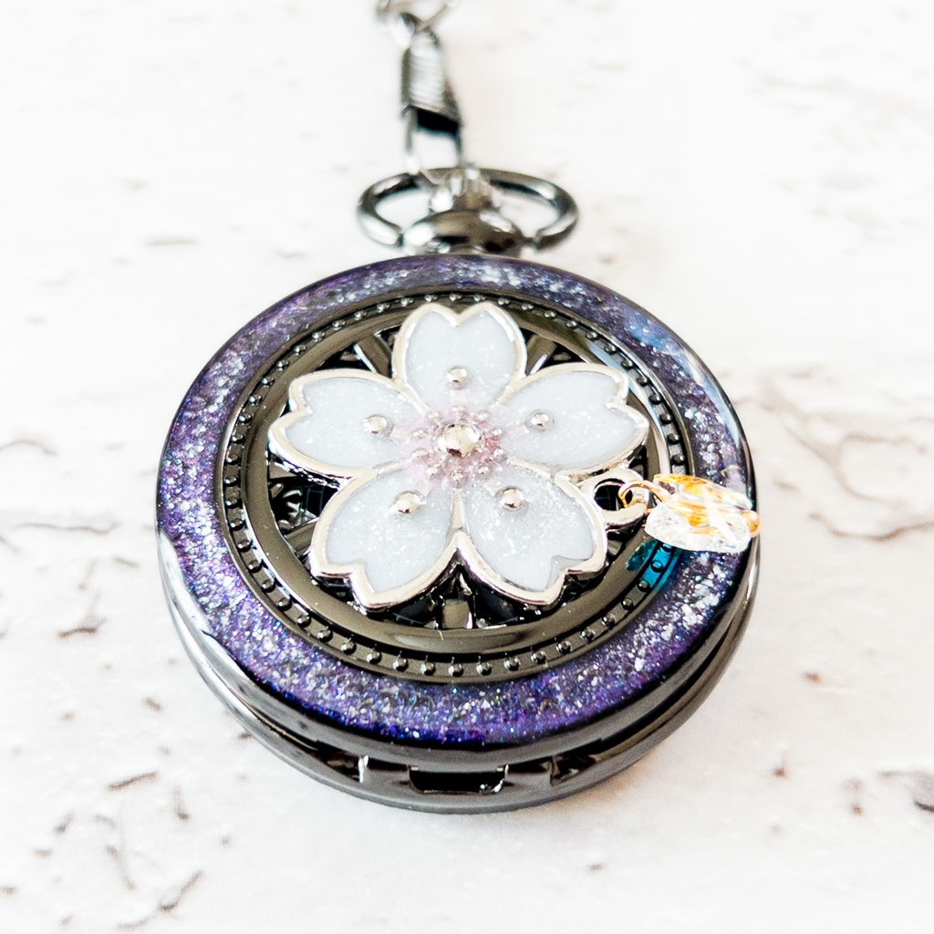 手巻き式懐中時計 夜桜 (仕様変更有り)