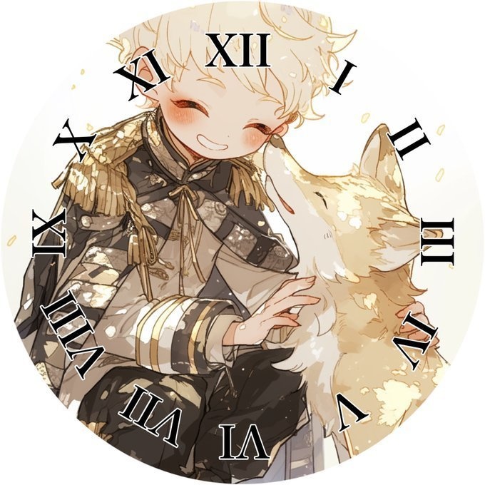 電池式イラスト懐中時計