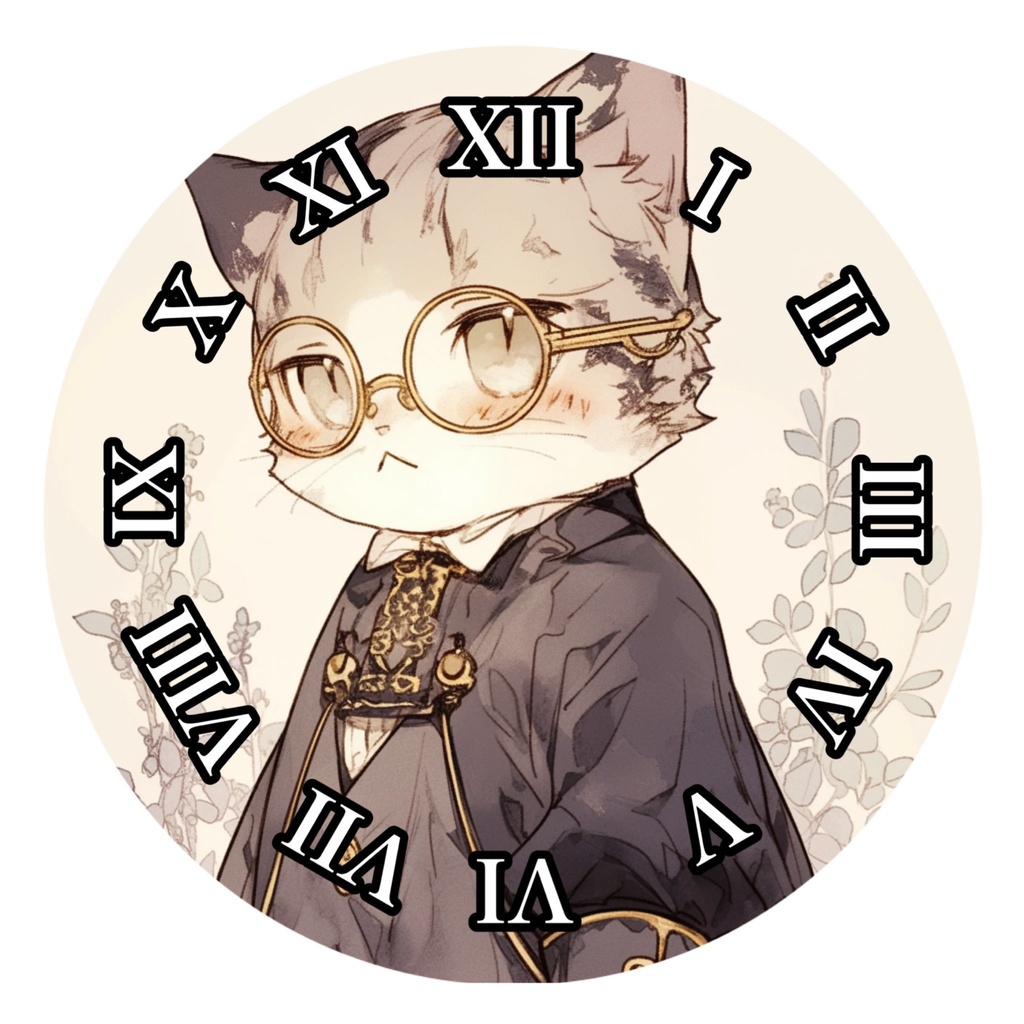 電池式イラスト懐中時計