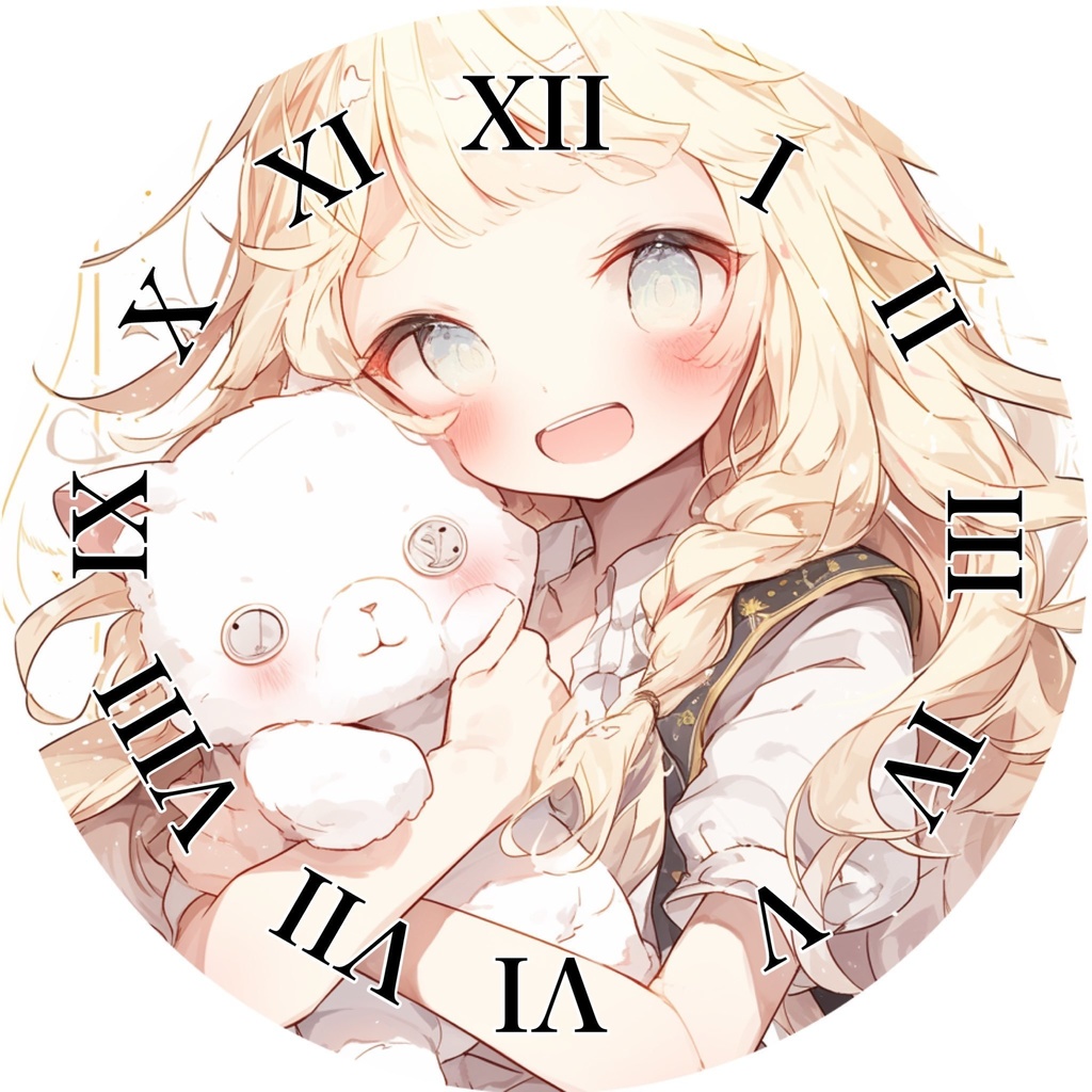 電池式イラスト懐中時計