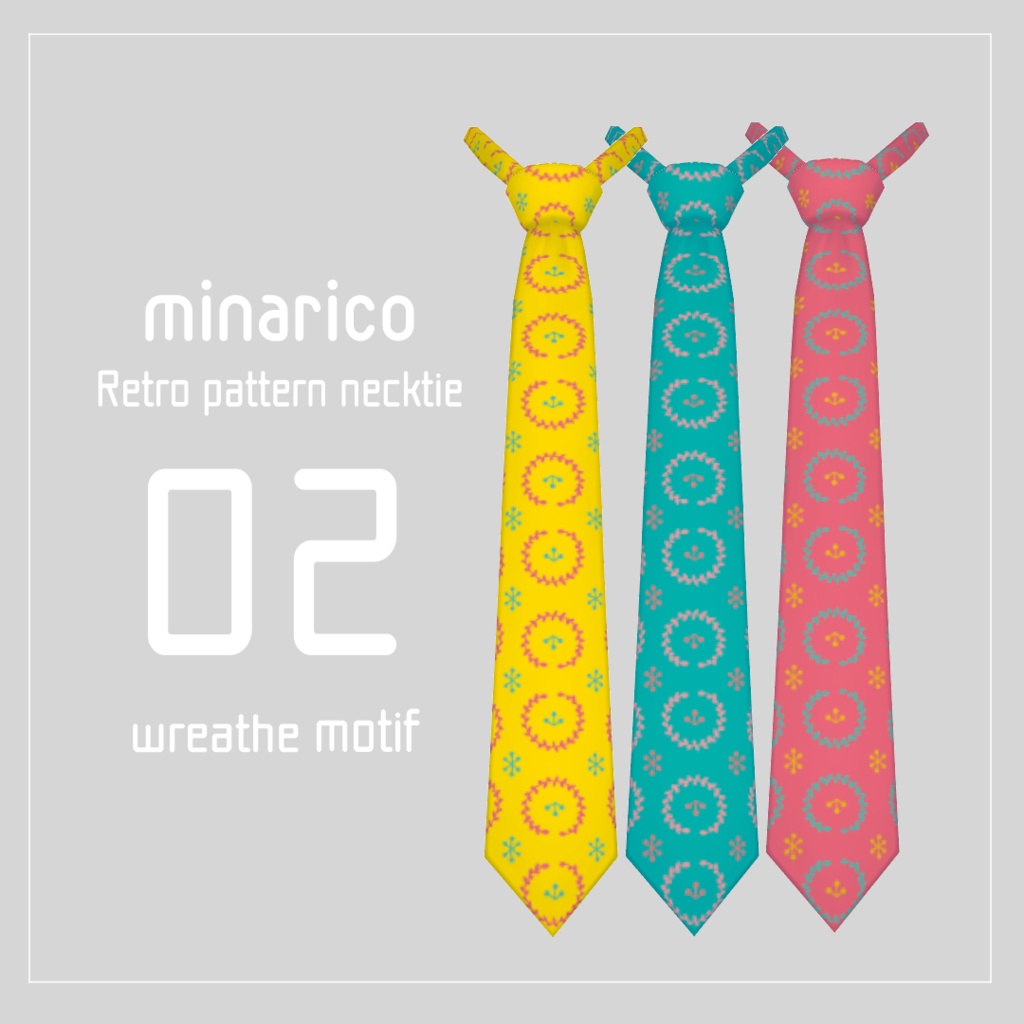 【Vroid】Necktie:Retro pattern set01~03