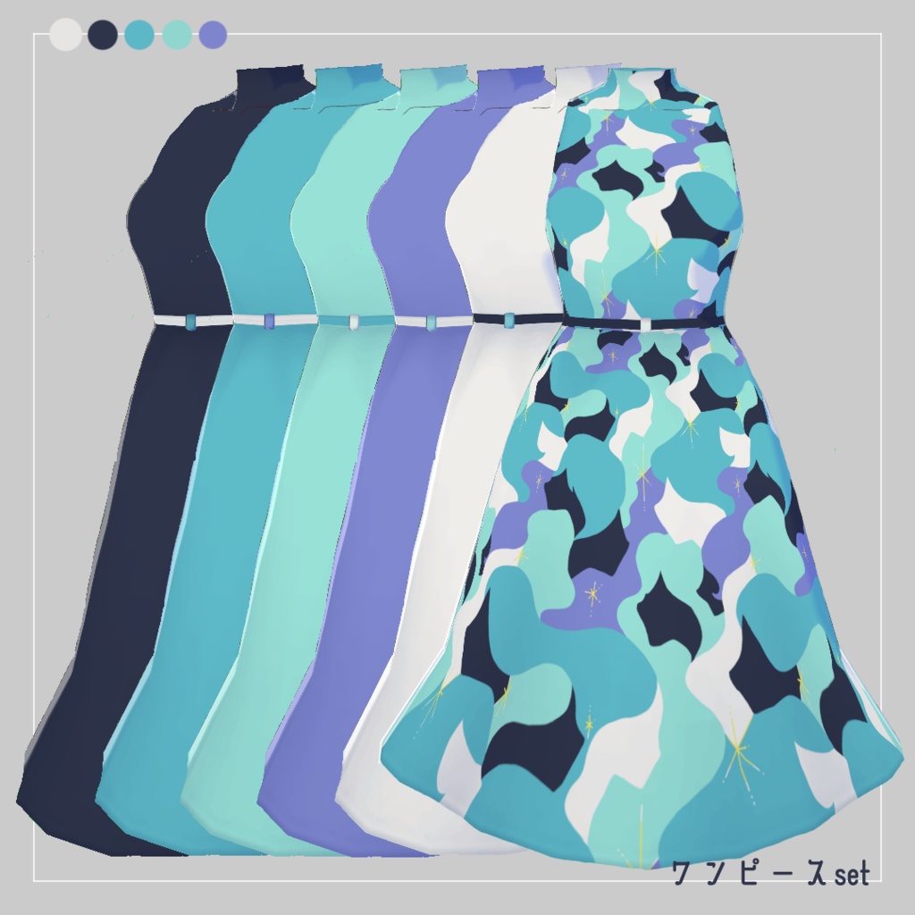 【Vroid】Woman camouflage pattern set
