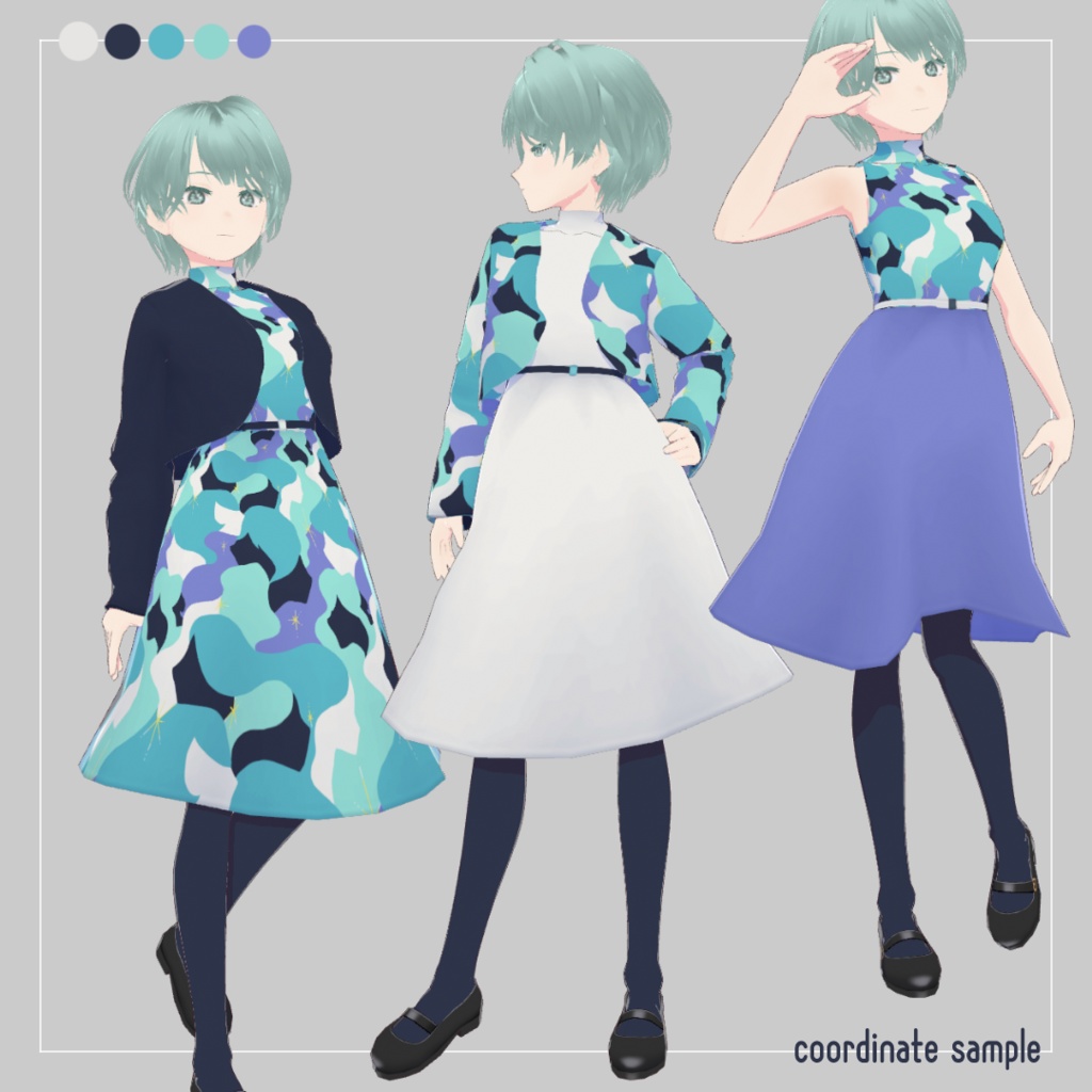 【Vroid】Woman camouflage pattern set