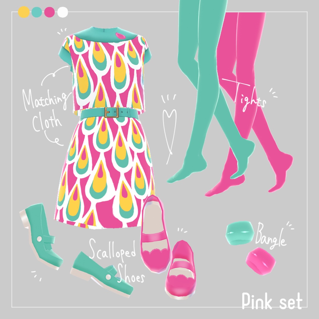 【Vroid】Psyche Retro Pattern Set