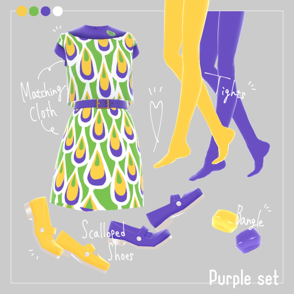 【Vroid】Psyche Retro Pattern Set