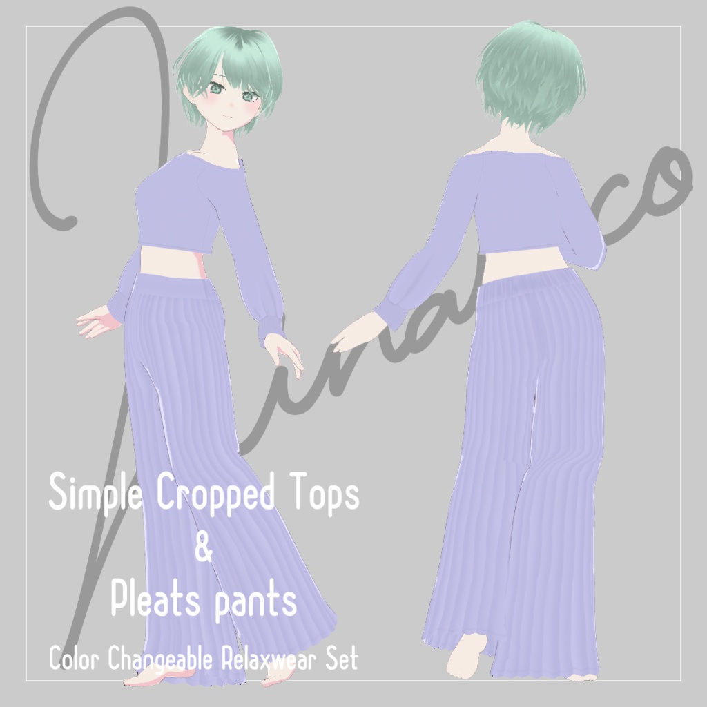 【Vroid】Color Changeable Relaxwear Set