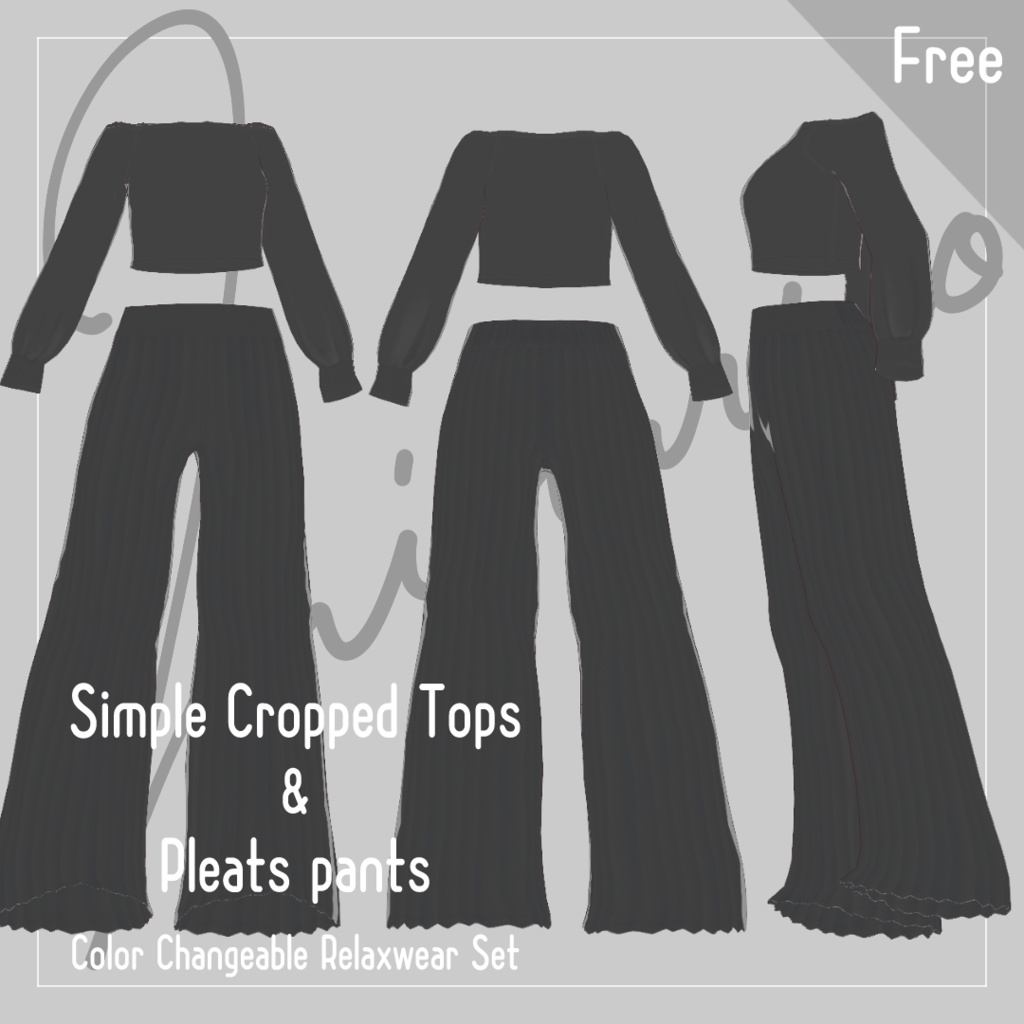 【Vroid】Color Changeable Relaxwear Set