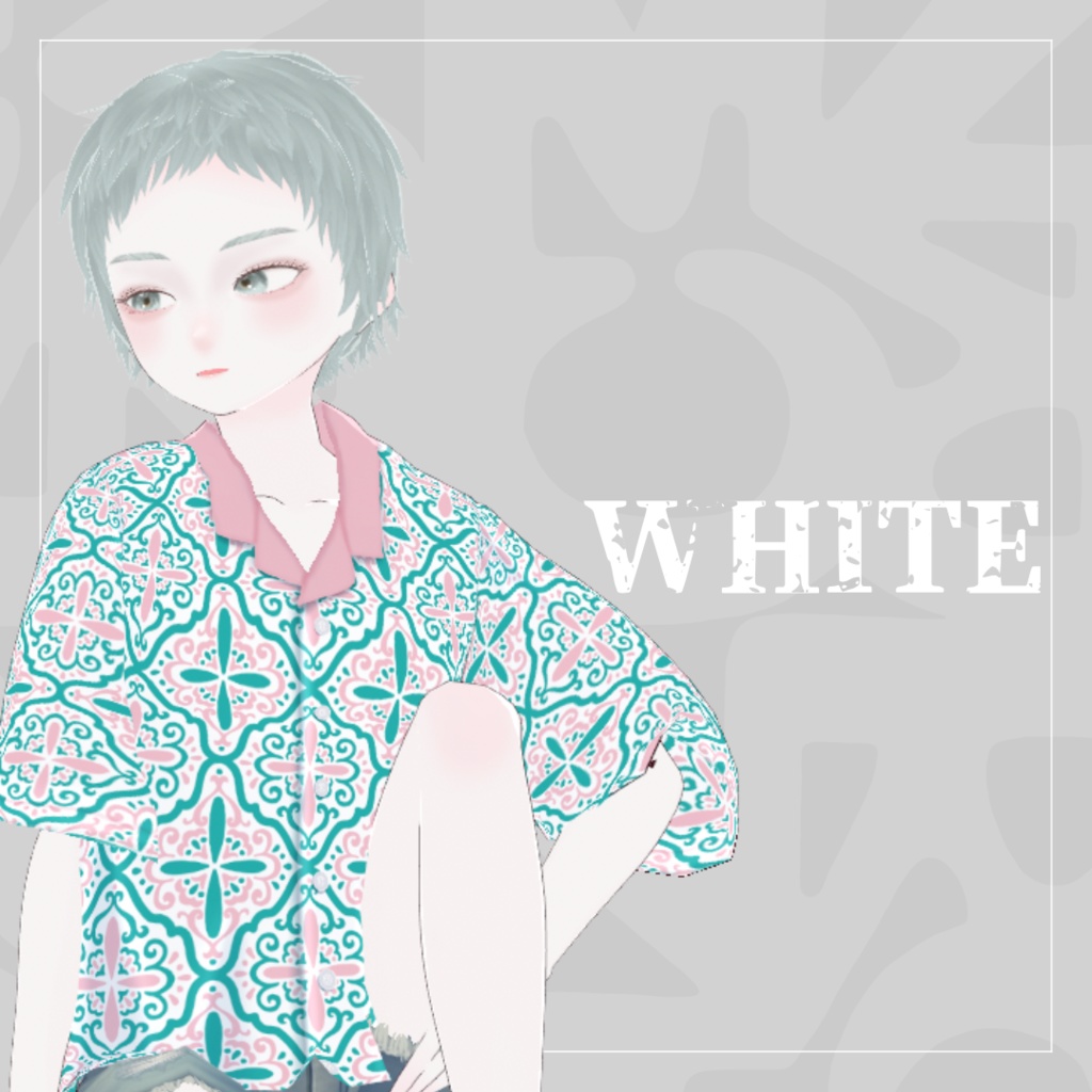 【男女兼用】Ethnic Tile Pattern Shirt【VRoid】