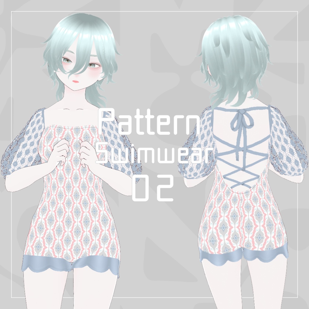 【VRoid】Pattern swimwear