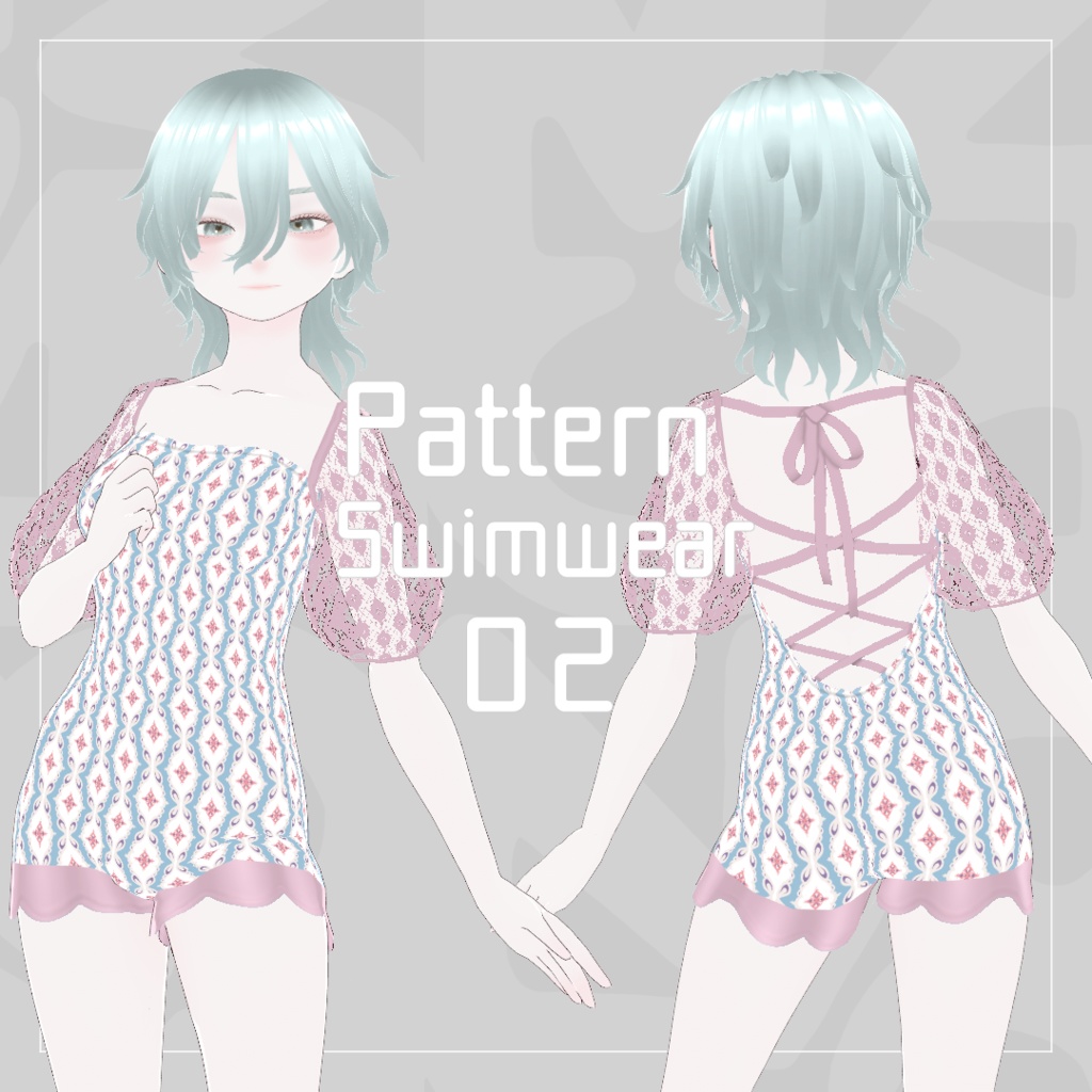 【VRoid】Pattern swimwear